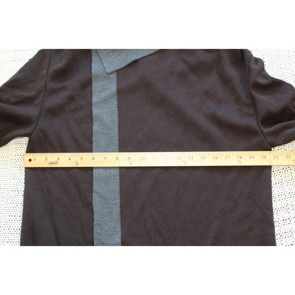 St John Open Front Cardigan Draping Cascade Size Medium Brown Santana knit Top - Picture 3 of 7